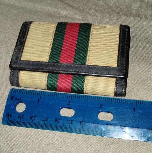 GUCCI KEY HOLDER CARD HOLDER SMALL WALLET ~ AUTHENTIC ~ UNISEX - Picture 13 of 13